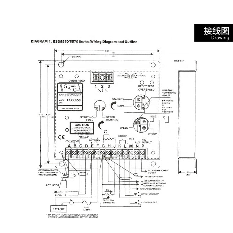 ESD5221 Generator Governor Automatic Control Speed Controller