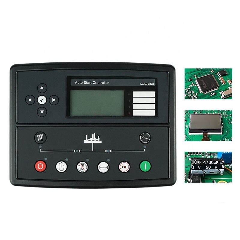 Geneset Controller DSE7320 Auto Start Generator Control Module DSE 7320 Electric Ats Controller Panel 7320 Remote Unit Set